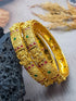 Micro Gold Plated Set of 2 Laxmi Multi colour Stone Bangles