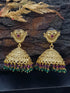 Gold plated Temple design Jhumka Earrings