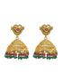 Gold plated Temple design Jhumka Earrings