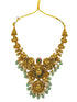 Gold Plated Necklace Set in Laxmi Temple pattern