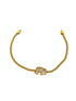 Gold Plated CZ Short Elephant Necklace Set