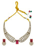 Premium Gold Finish Sayara Collection Necklace with CZ Stones