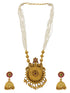 Gold Plated Necklace Set in pearl