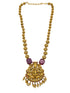 Gold Plated In Coral Beads Long Necklace Set