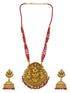 Gold Plated Necklace Set in coral stones