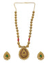 Premium Gold Finish Coral Reversible Necklace Set