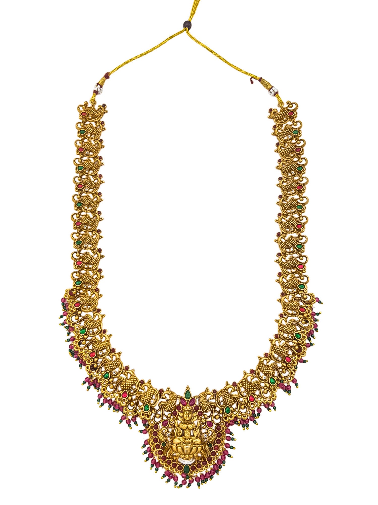 Antique Premium Gold finish Laxmi necklace Combo set