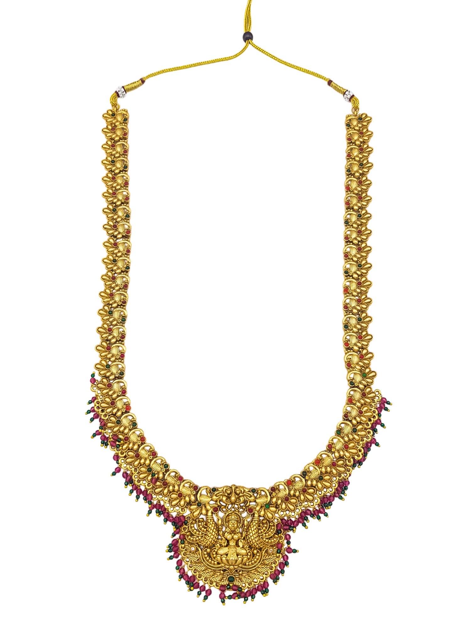 Antique Premium Gold finish Laxmi necklace Combo set