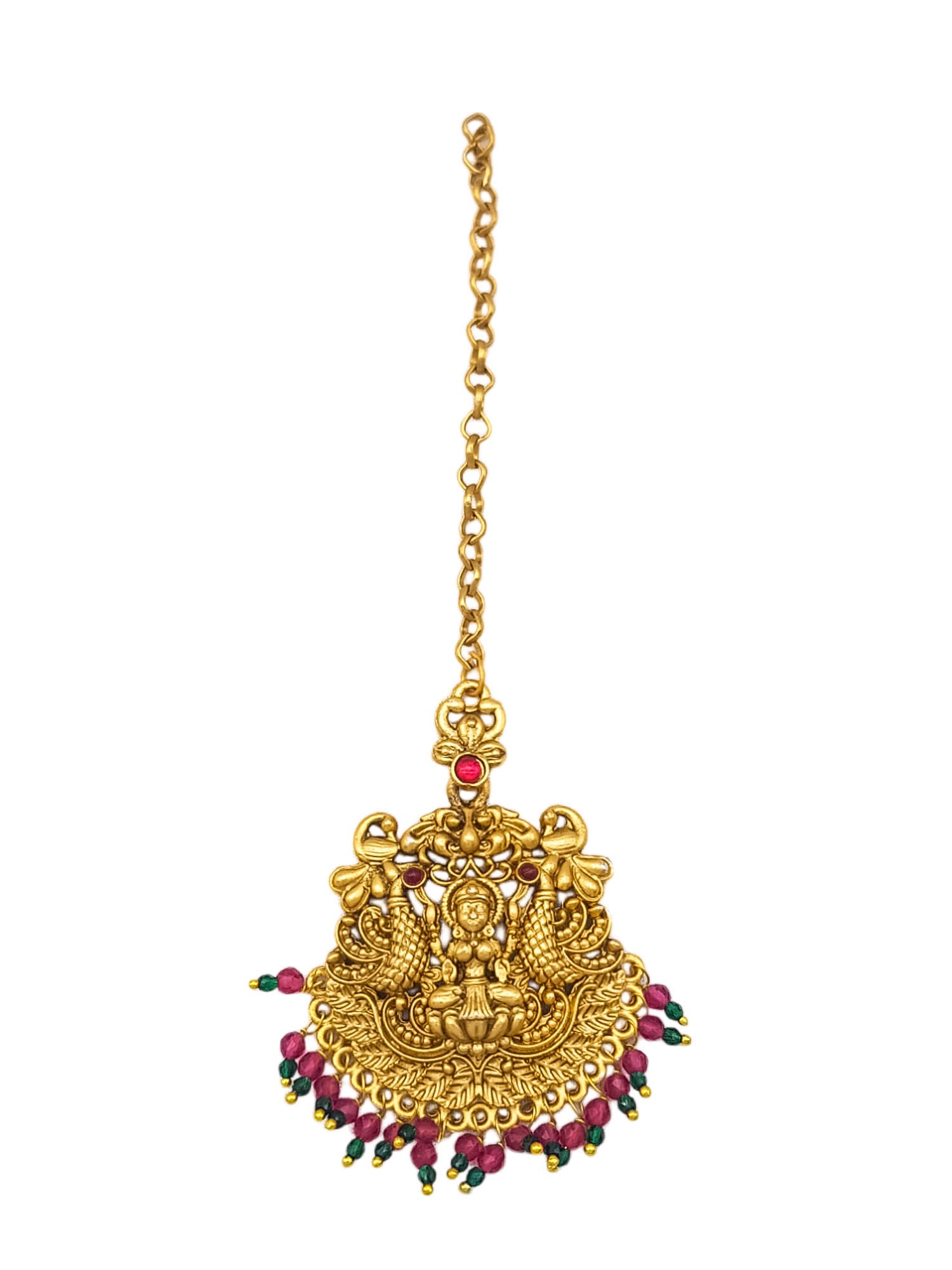 Antique Premium Gold finish Laxmi necklace Combo set