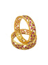 Gold Plated Studded Set of 2 Bangles