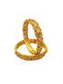 Micro Gold Plated Set of 2 Multi Colour Stone Bangles