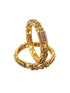 Gold Plated Studded Set of 2 Laxmi Bangles