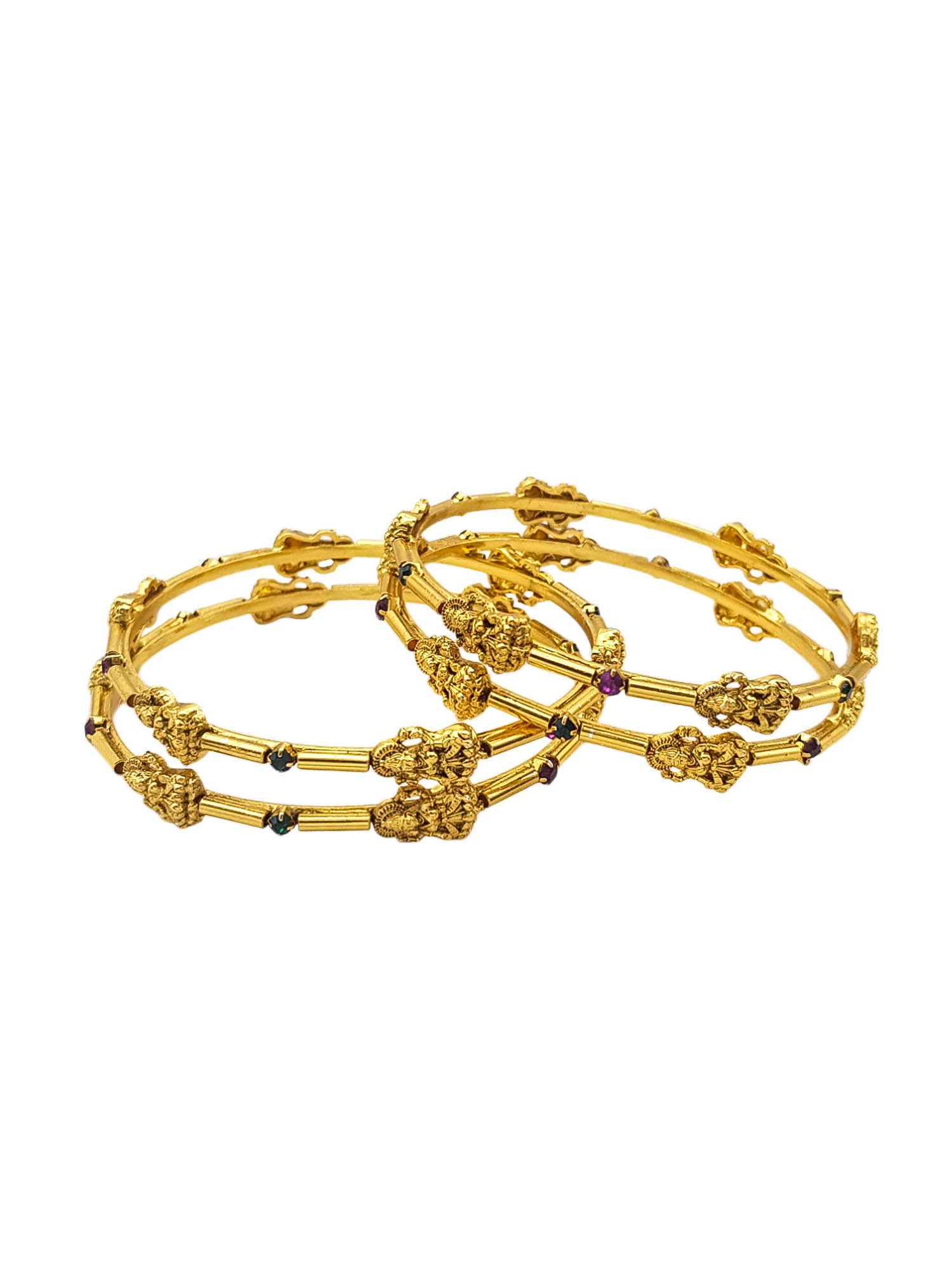 Gold Plated Set of 4 Laxmi  Bangles