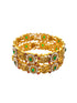 Micro Gold Plated Set of 2 Multi Colour Stone Bangles