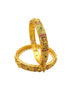 Micro Gold Plated Set of 2 Laxmi Multi colour Stone Bangles