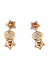 Premium Gold Plated CZ Star Necklace Set with Multi Colour stone