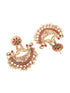 Gold plated Chandbali design Jhumka Earrings