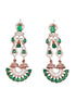 Rose Gold Plated CZ Jhumki earrings