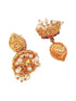 Gold plated Temple design Jhumka Earrings