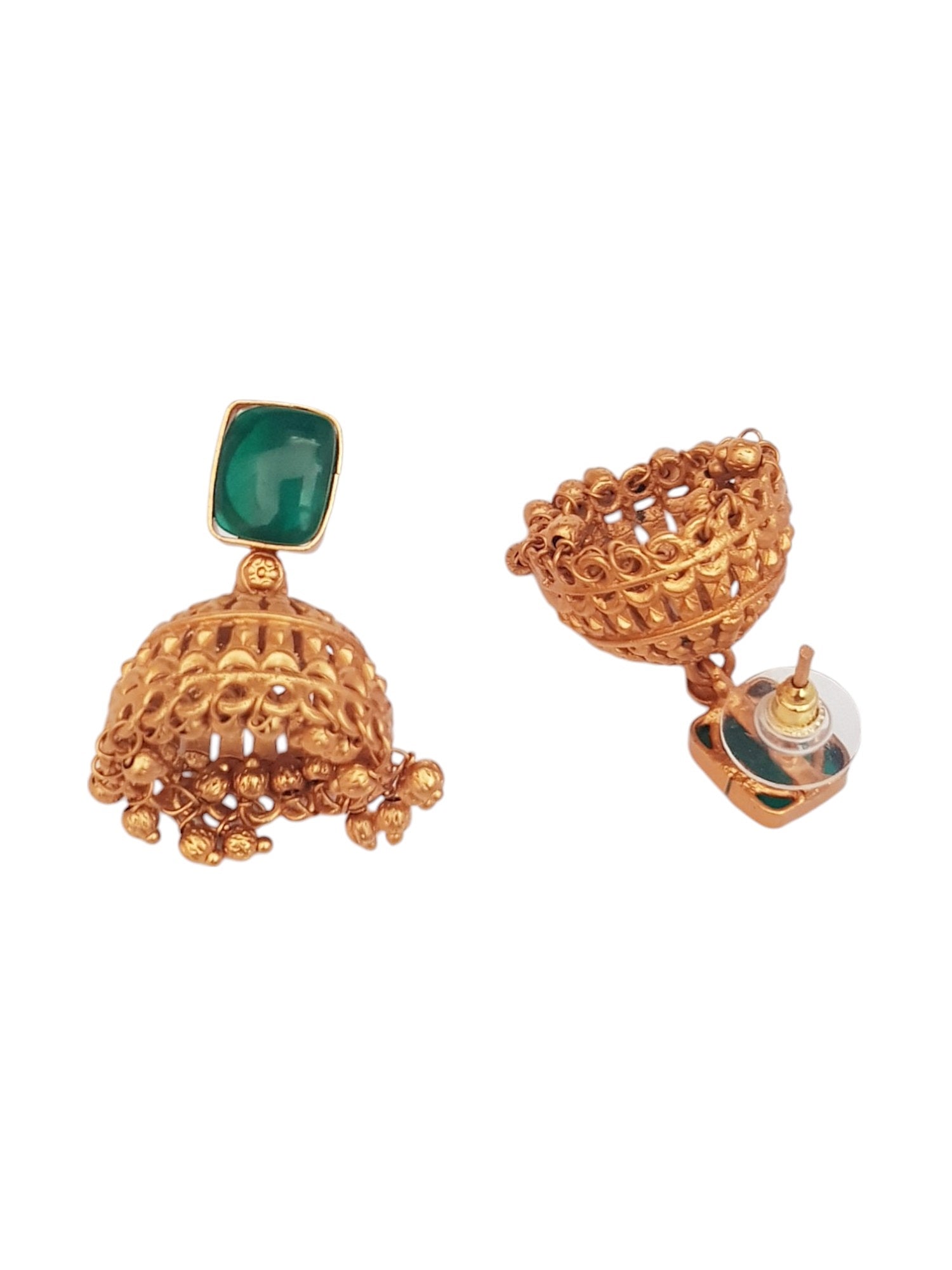 Gold plated AD Earrings jhumka