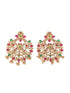 Gold plated Chandbali design Jhumka Earrings