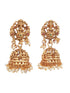 Gold plated Temple design Jhumka Earrings