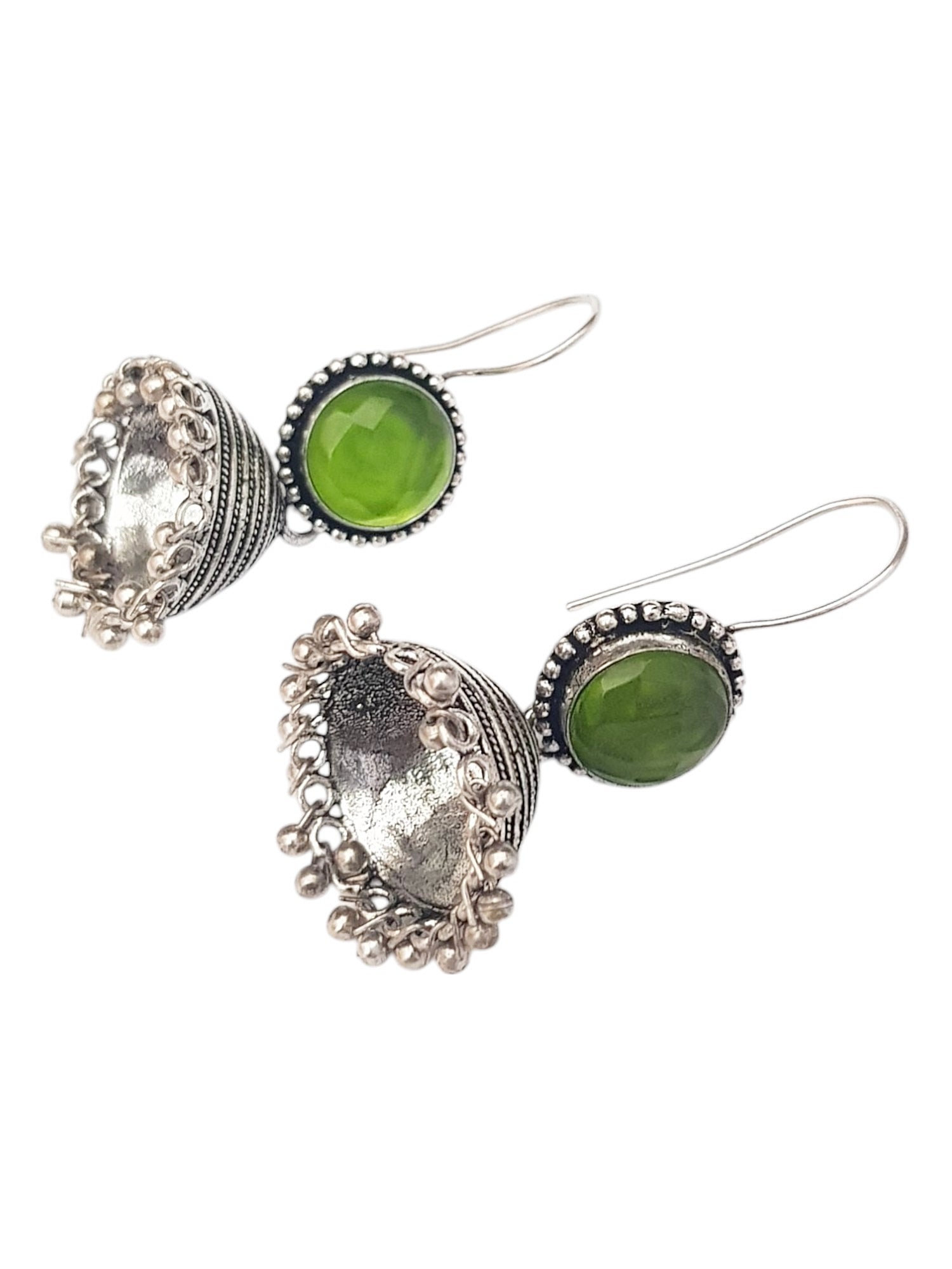 Silver Plated oxidised Earrings Jhumka