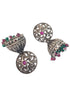 Silver Plated oxidised Earrings Jhumka