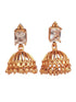 Gold Plated Cz Studded Jhumka Earrings