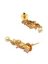 Gold Plated Leaf Motif Coloured stones Necklace Set