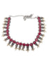 German silver Oxidised Navaratna Necklace Set