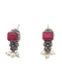 German silver Oxidised Navaratna Necklace Set