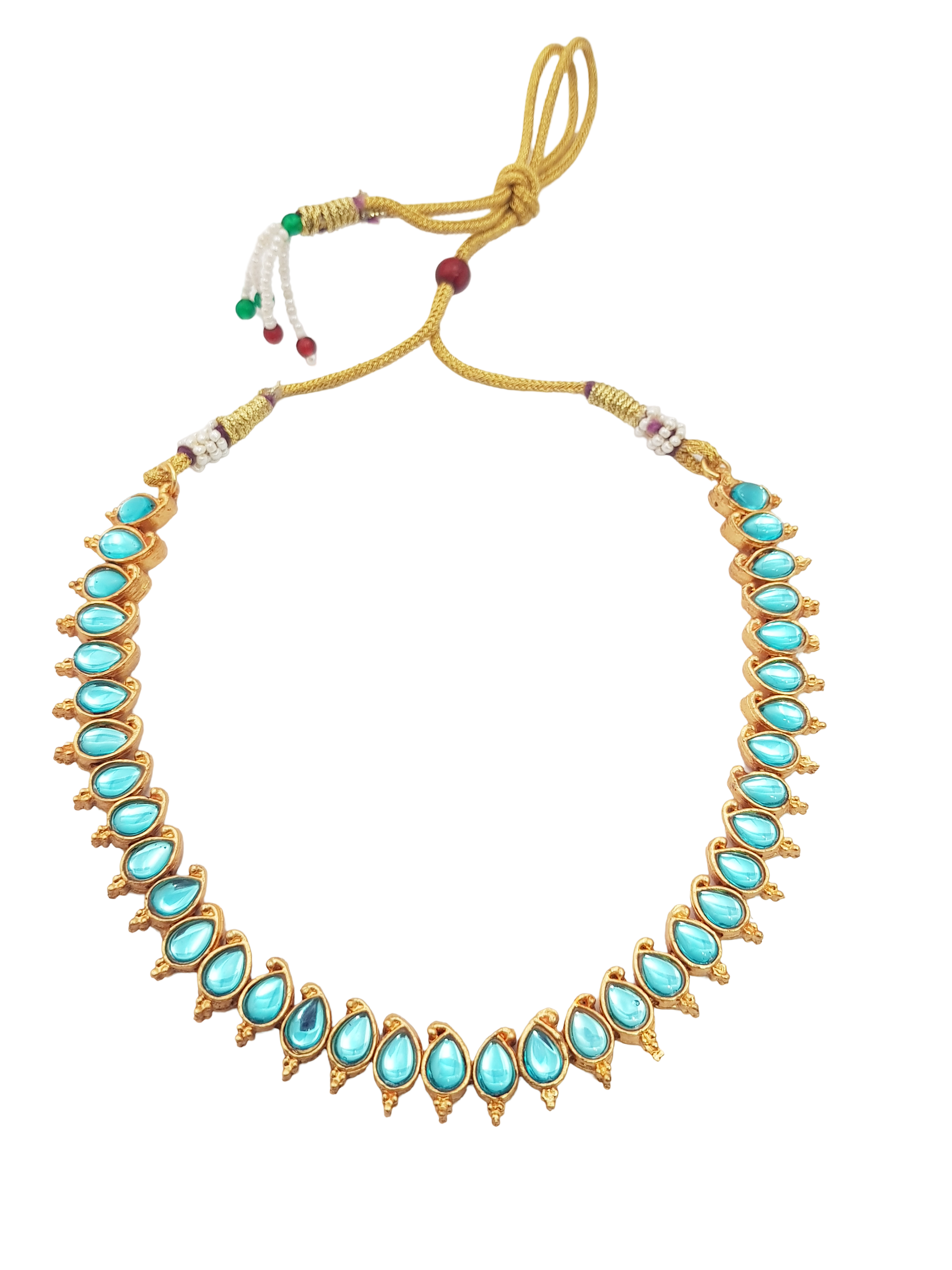 Latest Trending Design sky blue/pink Reversible necklac