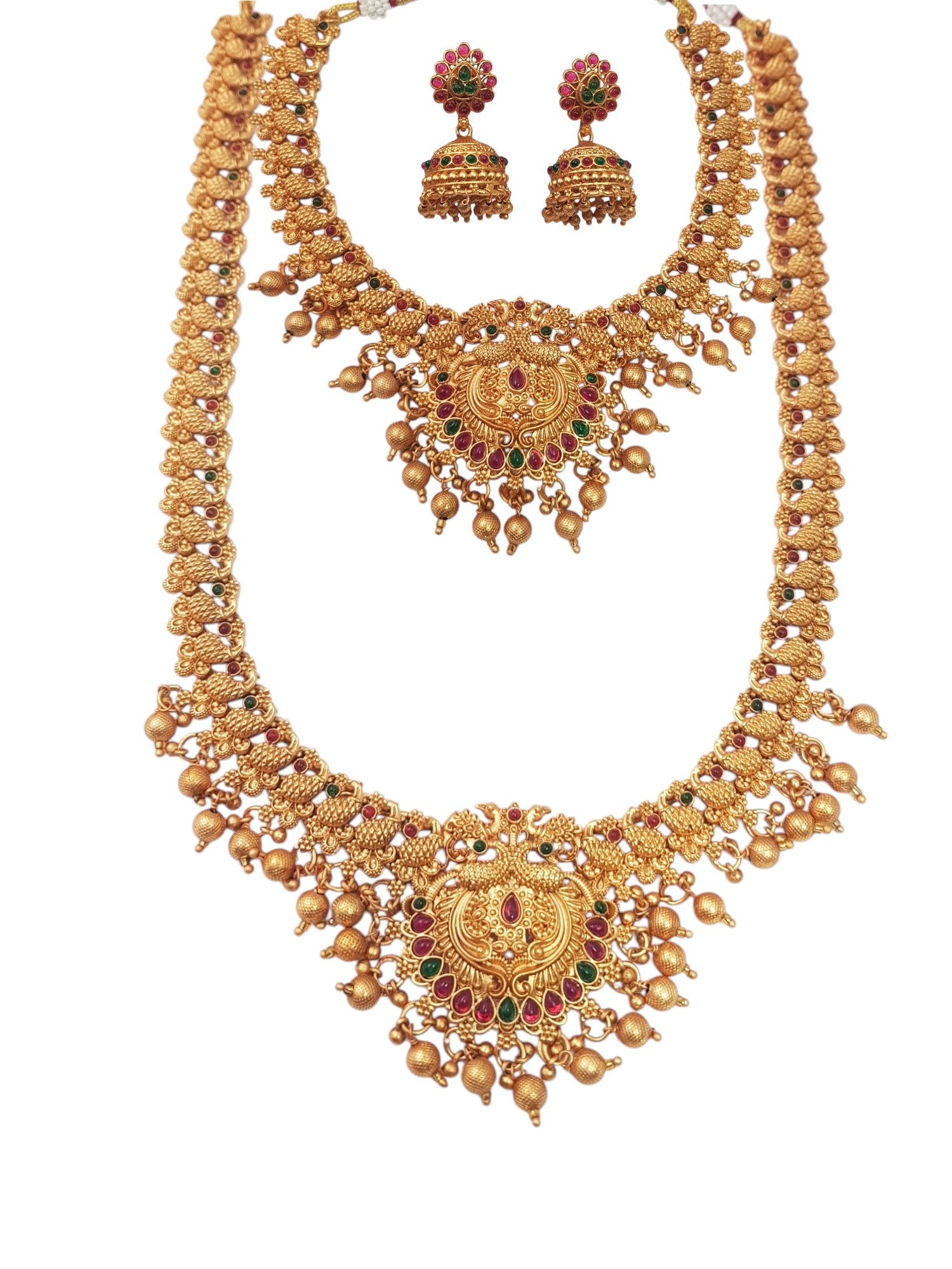 Antique Premium Gold finish Laxmi necklace Combo set