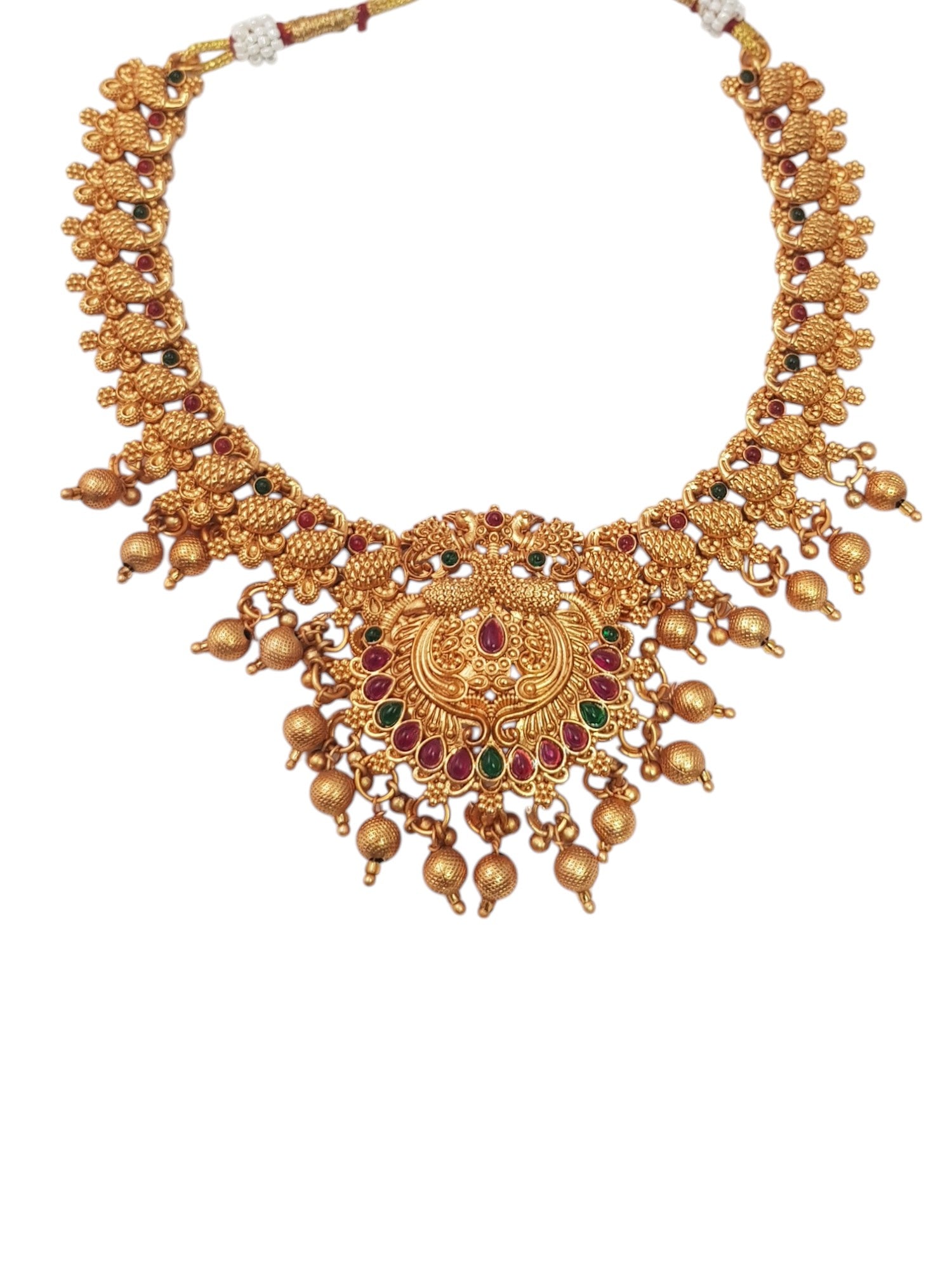 Antique Premium Gold finish Laxmi necklace Combo set