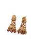 Gold Plated In 3 Layer Coral Beads Long Laxmi Necklace Set