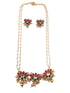 Premium Sayara Collection Elegant Floral Kemp Necklace Set