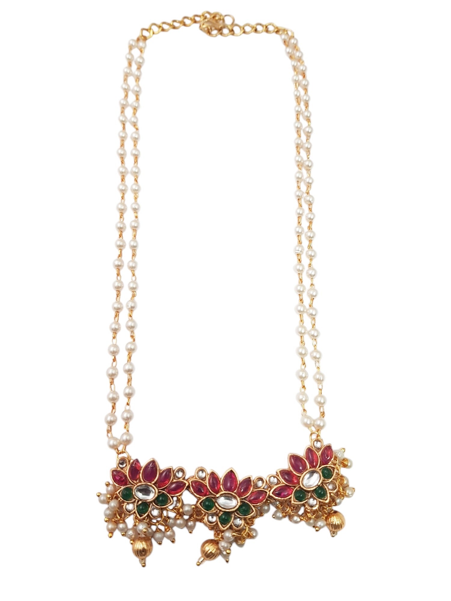 Premium Sayara Collection Elegant Floral Kemp Necklace Set