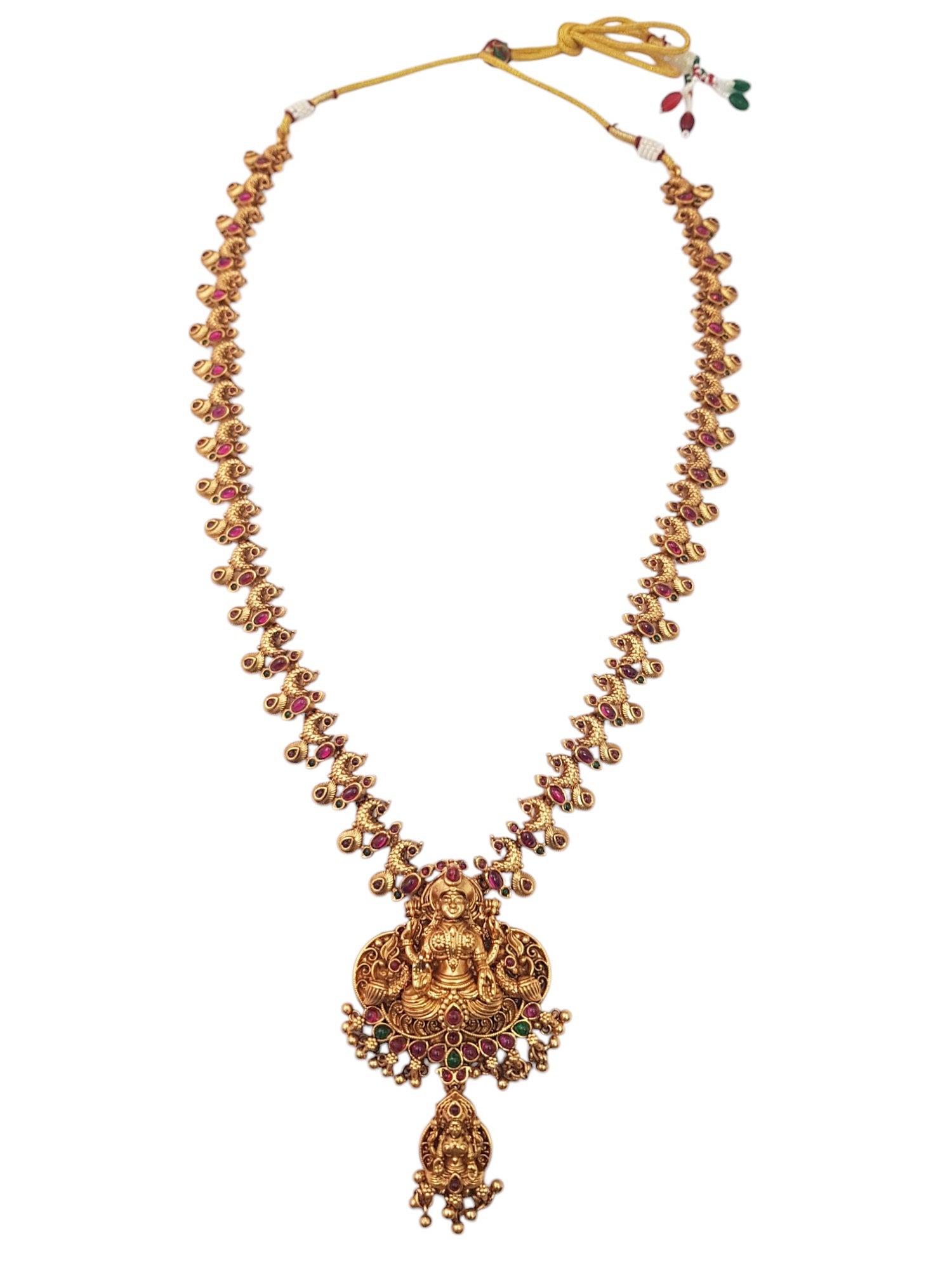 Antique Premium Gold finish Laxmi necklace Combo set