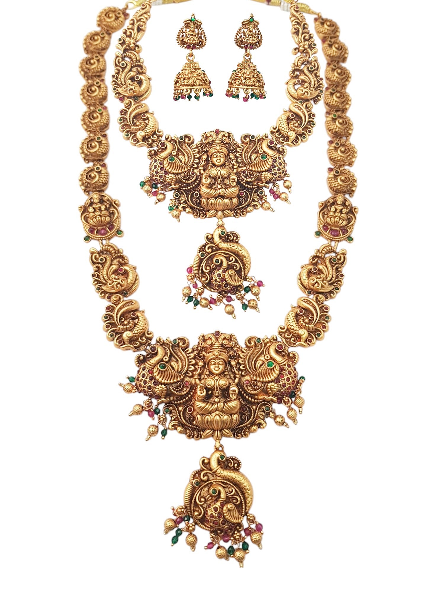 Premium Gold finish Laxmi necklace Combo set