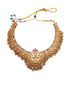 Antique Premium Gold finish Short Laxmi necklace set