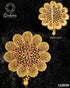 22k 1gm Gold Plated Ruby Colour Studded Amboda / Hair Pin/Rakhdi/Amboda/Pin 12263N - Griiham