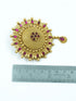 22k 1gm Gold Plated Ruby Colour Studded Amboda / Hair Pin/Rakhdi/Amboda/Pin 12265N - Griiham