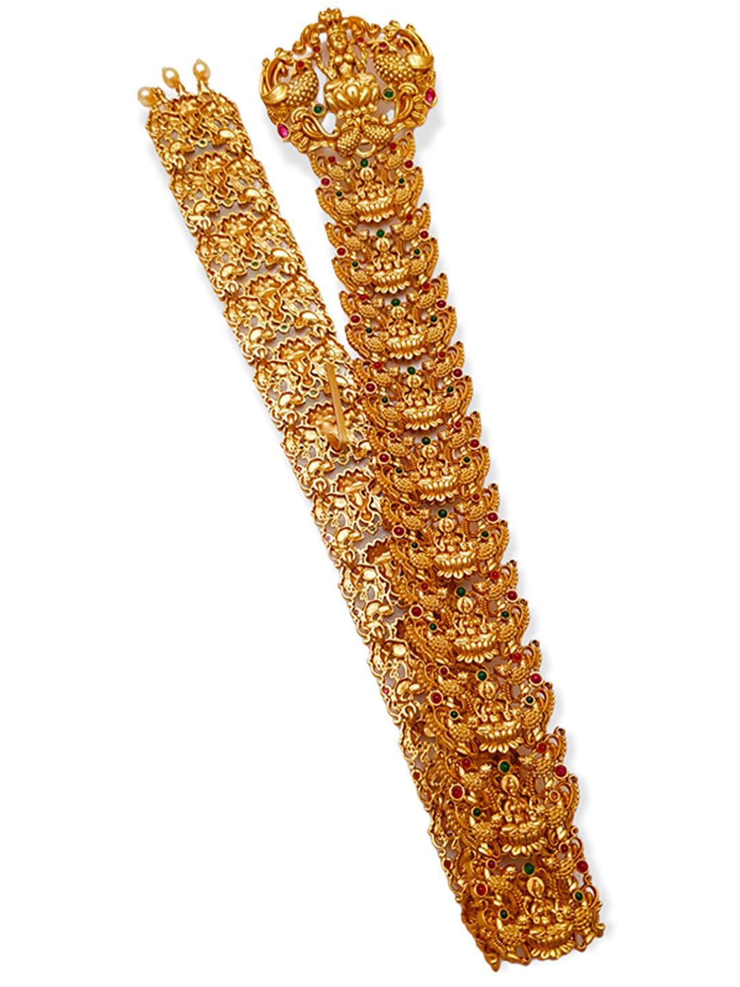 22k 1gm Gold Plated Studded JADA HAir clip 7583N-Hair Accessories-Griiham-Griiham