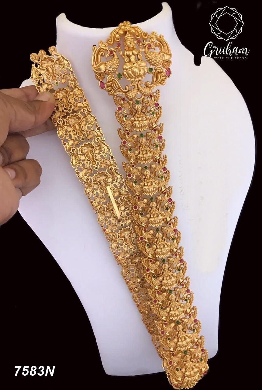 22k 1gm Gold Plated Studded JADA HAir clip 7583N