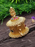 22k Gold Plated Laxmi Kum Kum Box best for gifting 9860N - Griiham