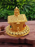 22k Gold Plated Laxmi Kum Kum Box best for gifting 9864N - Griiham