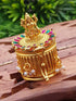 22k Gold Plated Laxmi Premium Kum Kum Box best for gifting - Griiham