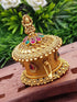 22k Gold Plated Laxmi Premium Kum Kum Box best for gifting - Griiham