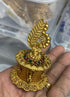 22k Gold Plated Leaf Kum Kum Box best for gifting 9869N - Griiham